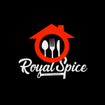 Black logo of an Indian restaurant in Lisbon, which is also a halal restaurant.