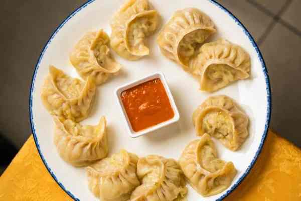 Steamed momos perfect for lunch in Lisbon.